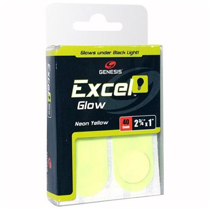 Picture of Genesis Excel Glow Neon Yellow Black Light Performance Tape Pre Cut 40 Count