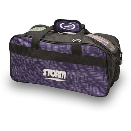 Picture of Storm 2 Ball Double Tote Abstract Purple Black Bowling Bag