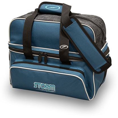 Picture of Storm 2 Ball Double Tote Deluxe Steel Blue Black Bowling Bag