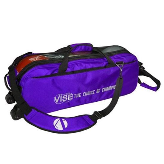 Picture of VISE 3 Ball Triple Tote Purple Bowling Bag